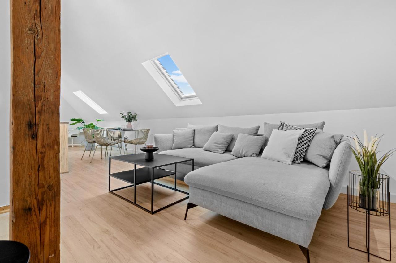 Stilvolle Wohnung: Private Dachterrasse - Zentral Augsburg Exteriör bild