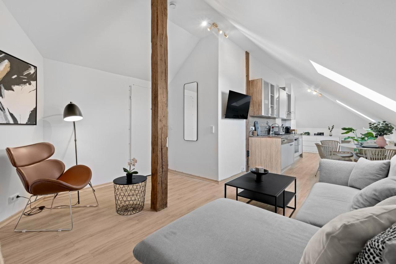 Stilvolle Wohnung: Private Dachterrasse - Zentral Augsburg Exteriör bild